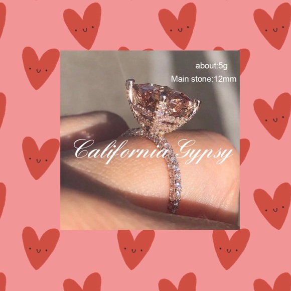 Jewelry - S925 18k Rose Gold 9.52CT Ring